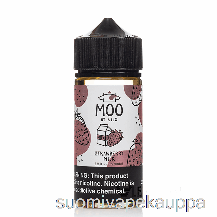 Vape Kauppa Mansikkamaito - Moo E-nesteet - 100ml 3mg